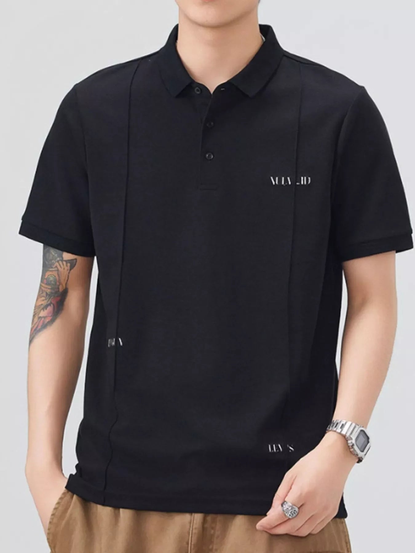 Plus Size Polo Shirt With Button Detail Classic - Southern Shores Clothing