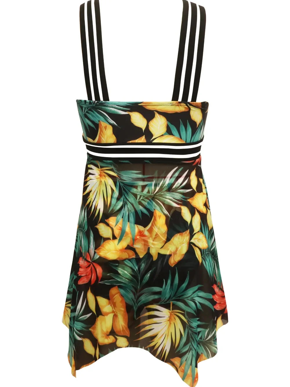 Crisscross Cutout Printed Two-Piece Swim Set With Removable Pads - Southern Shores Clothing