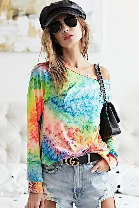 Tie Dye Soft Knit Jersey T Shirt For Outings - Southern Shores Clothing