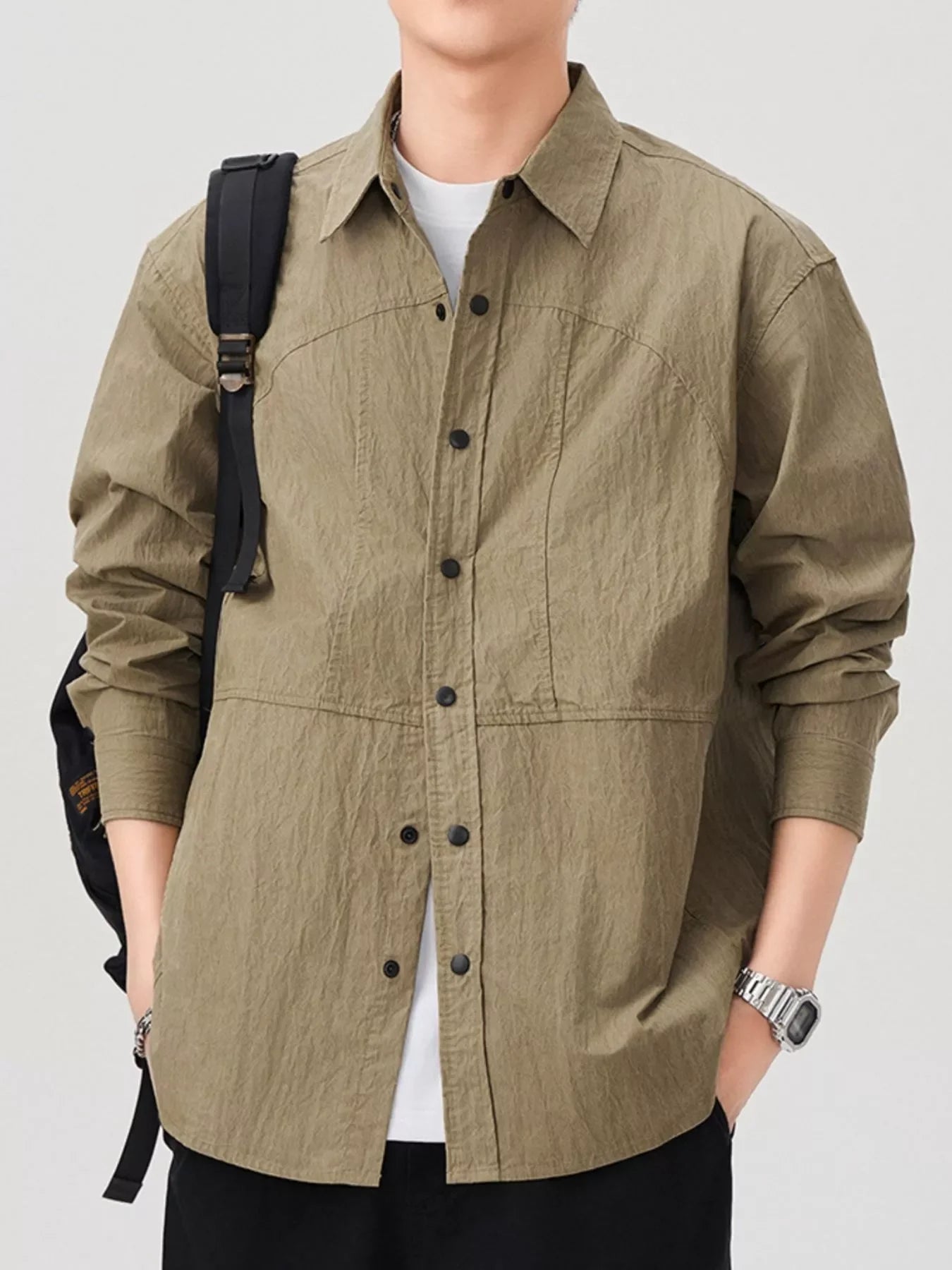 Plus Size Long Sleeve Button Up Shirt Coastal Relaxed Fit - Southern Shores Clothing