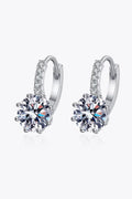 4 Carat Moissanite Rhodium-Plated Sterling Silver Earrings - Southern Shores Clothing