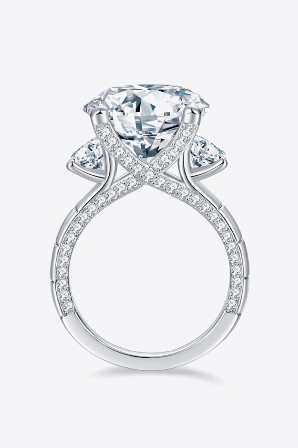 Southern Shores 8.6 Carat Moissanite Platinum-Plated Ring