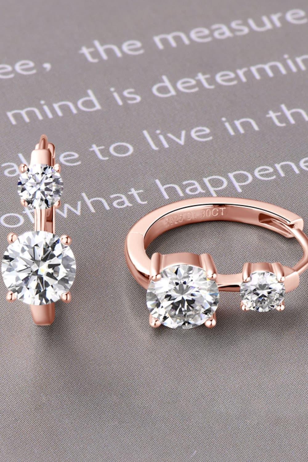 1.3 Carat Moissanite Sterling Silver Earrings