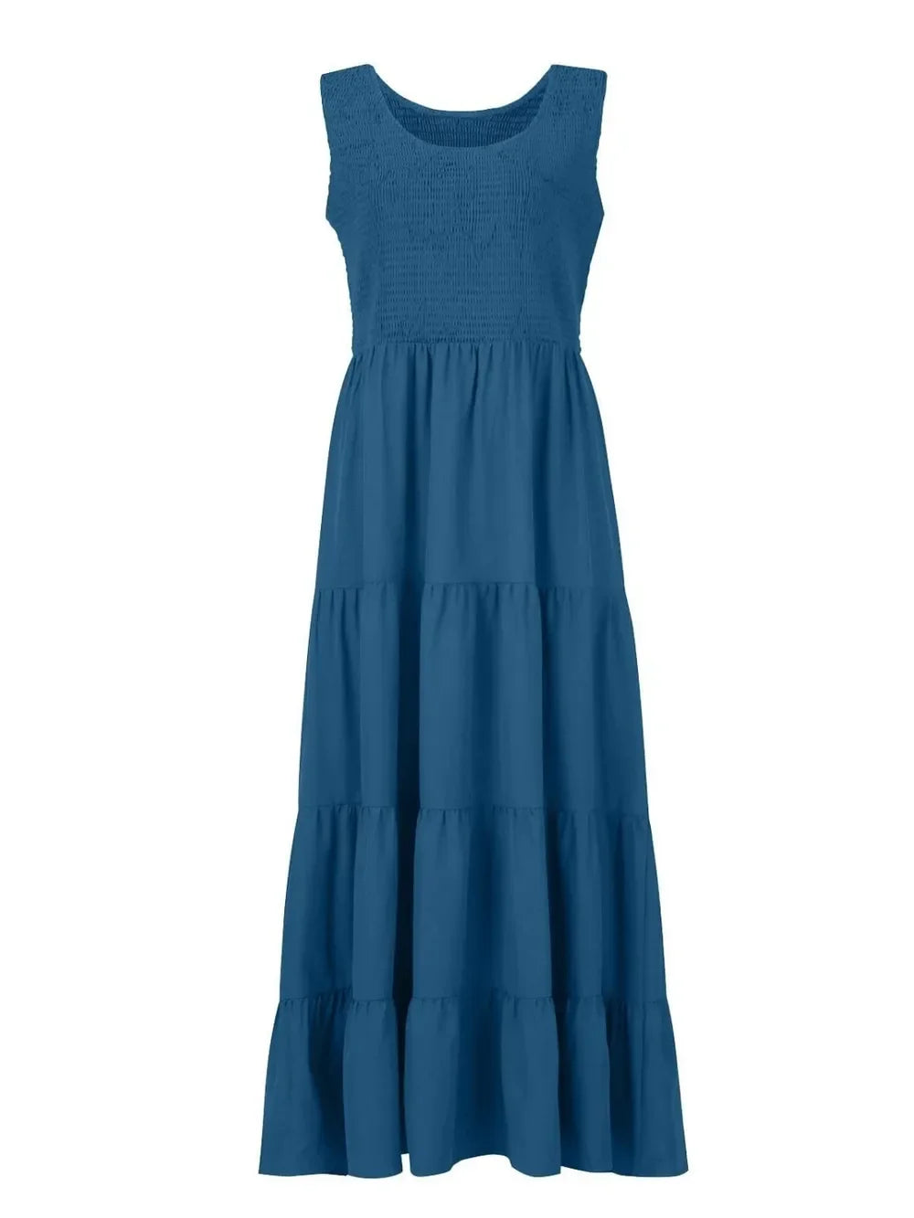 Tiered Smocked Wide Strap Maxi Beach Dress - Southern Shores Clothing