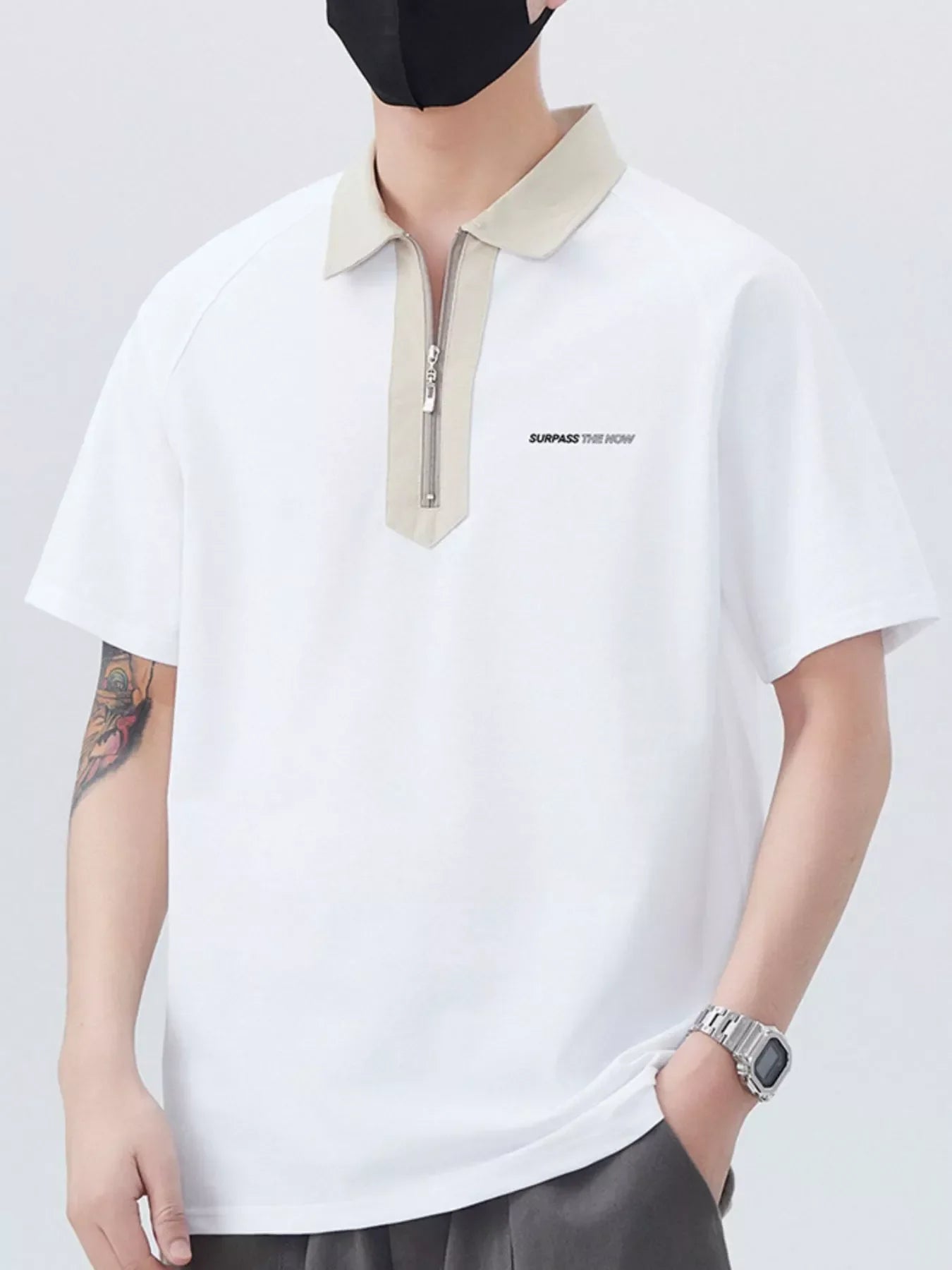 Plus Size Quarter Zip Polo With Stretch Fabric - Southern Shores Clothing
