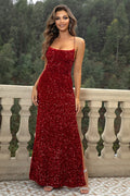 Shimmering Sequin Backless Split Maxi Dress - Southern Shores Clothing