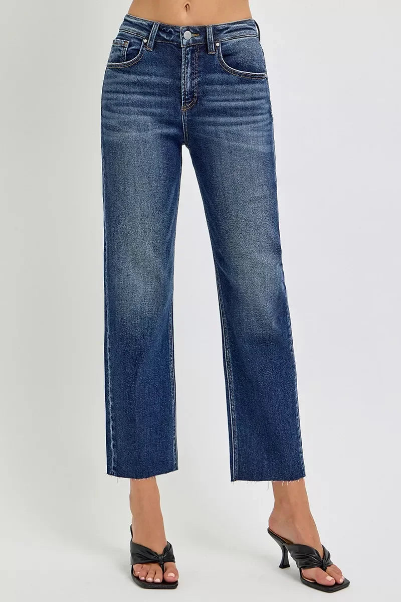 Nautical Inspired High Rise Slim Barrel Jeans Denim - Southern Shores Clothing
