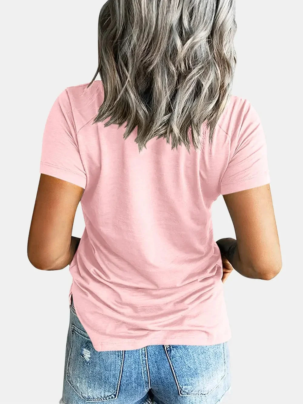 Pocketed V-Neck Short Sleeve T-Shirt - Southern Shores Clothing