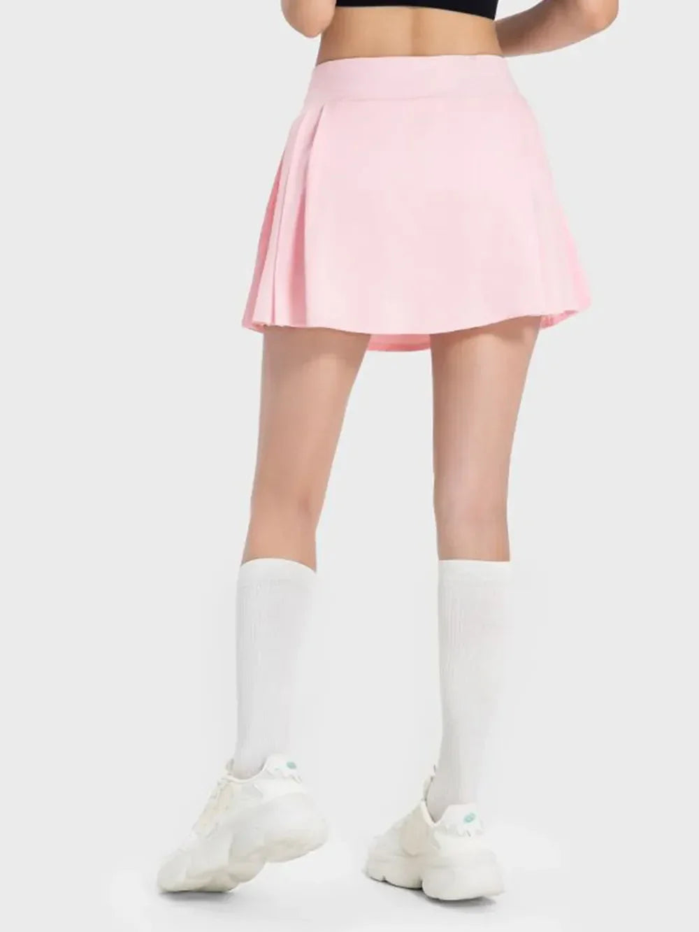Pleated Detail Mid-Rise Active Skirt With Stretch - Southern Shores Clothing