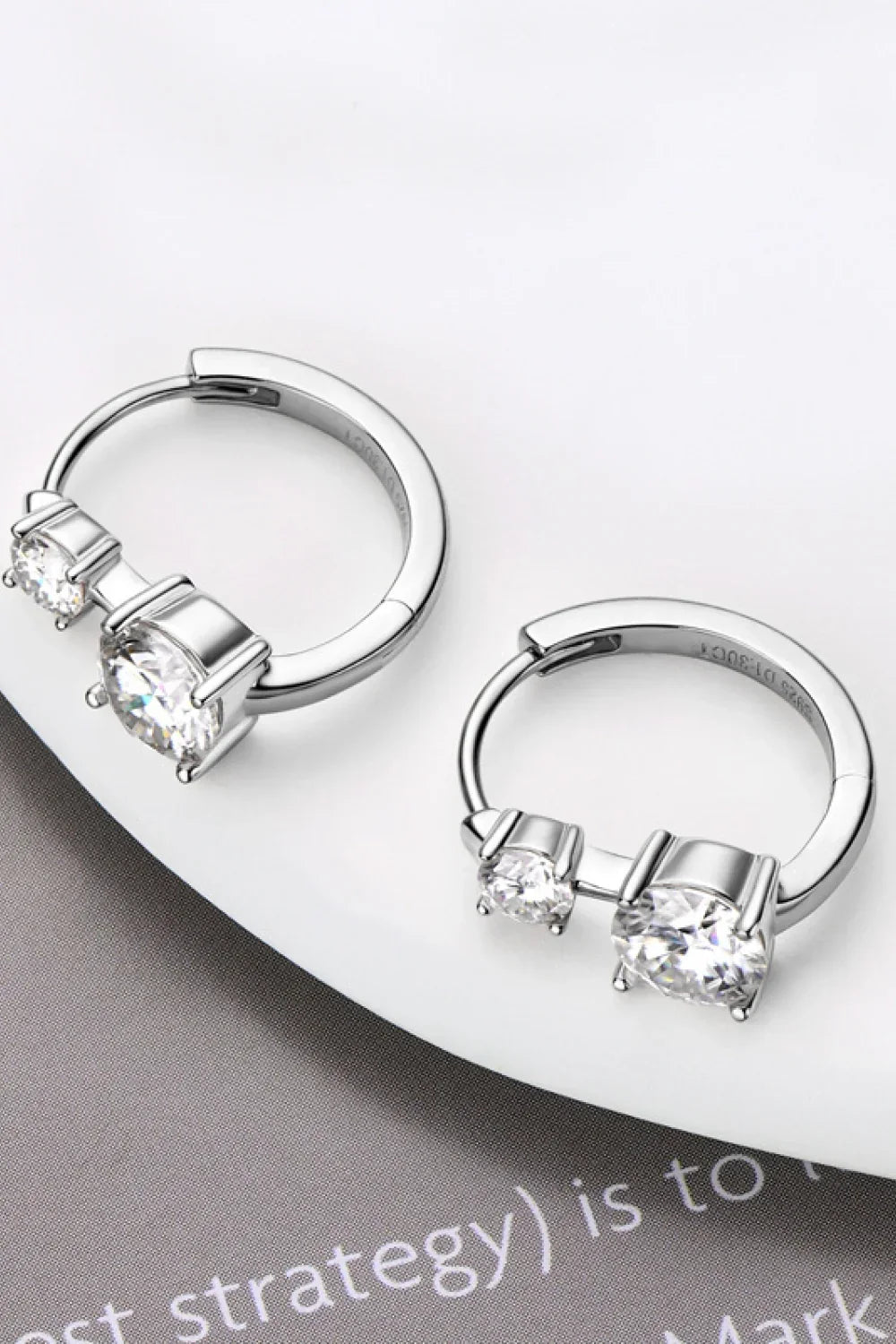 1.3 Carat Moissanite Sterling Silver Earrings