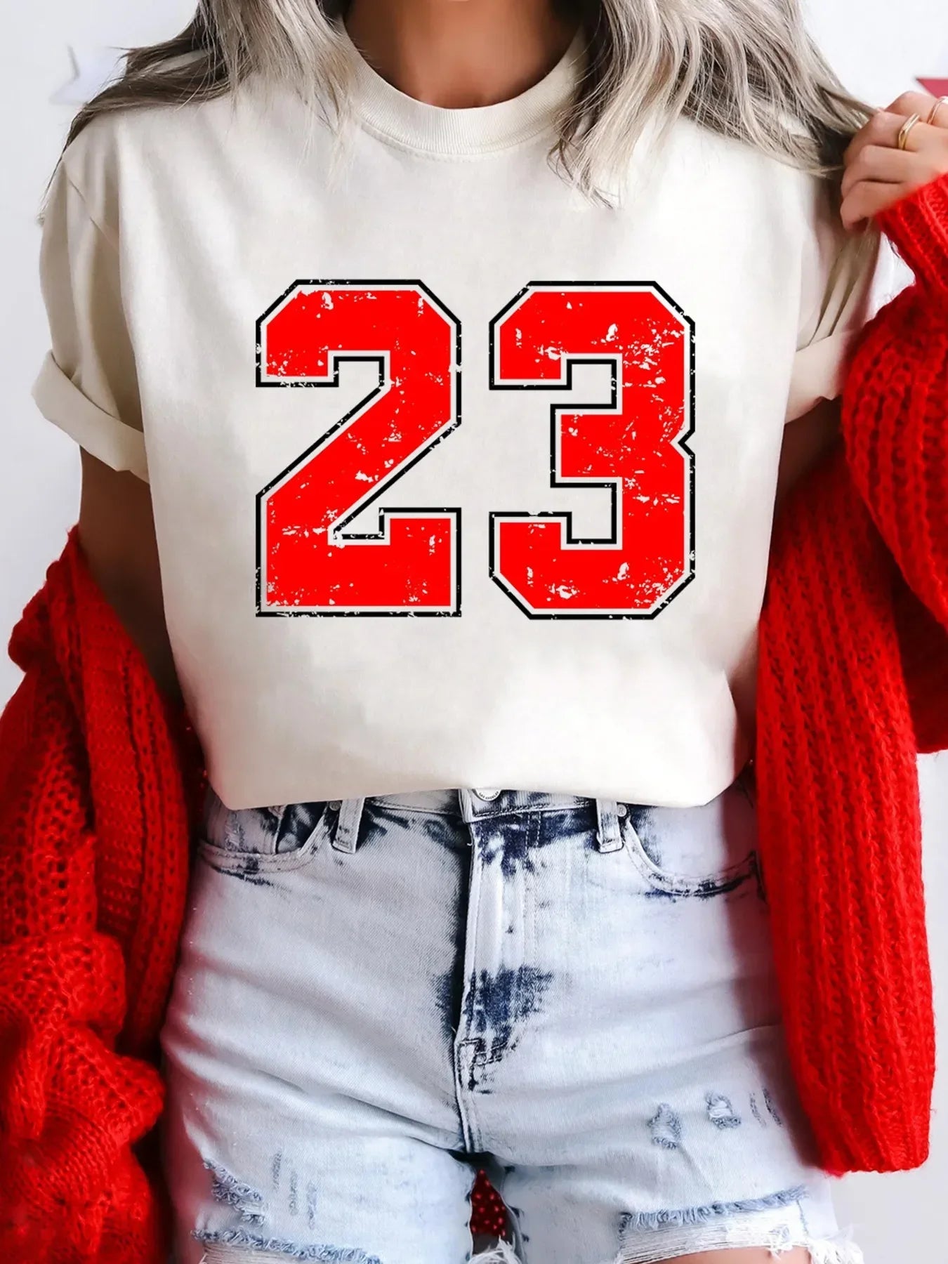 Number 23 Round Neck Casual T Shirt - Southern Shores Clothing