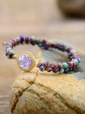 Imperial Jasper Beaded Bracelet With Opal - Southern Shores Clothing