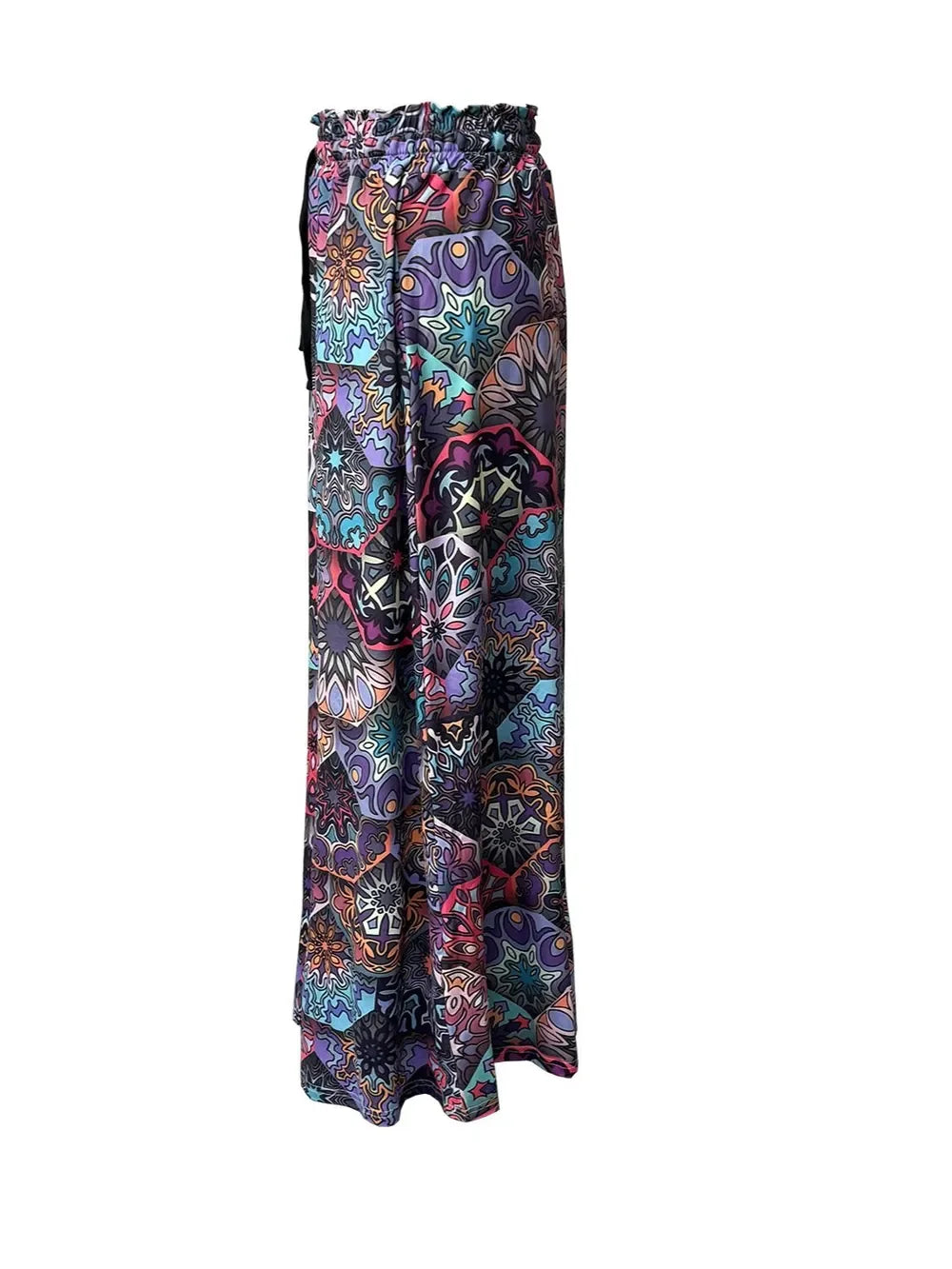 Printed Maxi Skirt With Pockets And Drawstring - Southern Shores Clothing