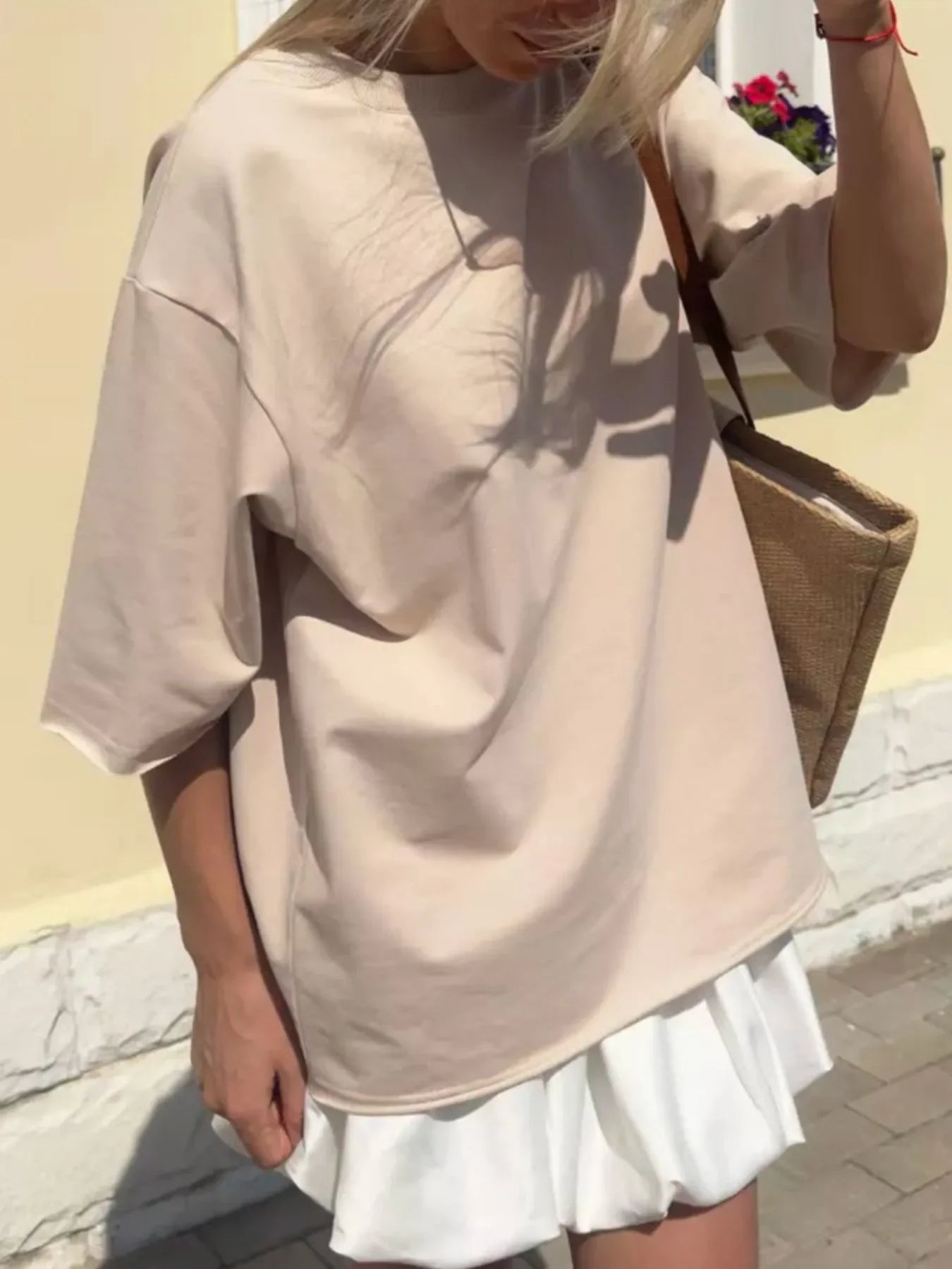 Oversized Round Neck Half Sleeve T Shirt With Relaxed Fit - Southern Shores Clothing