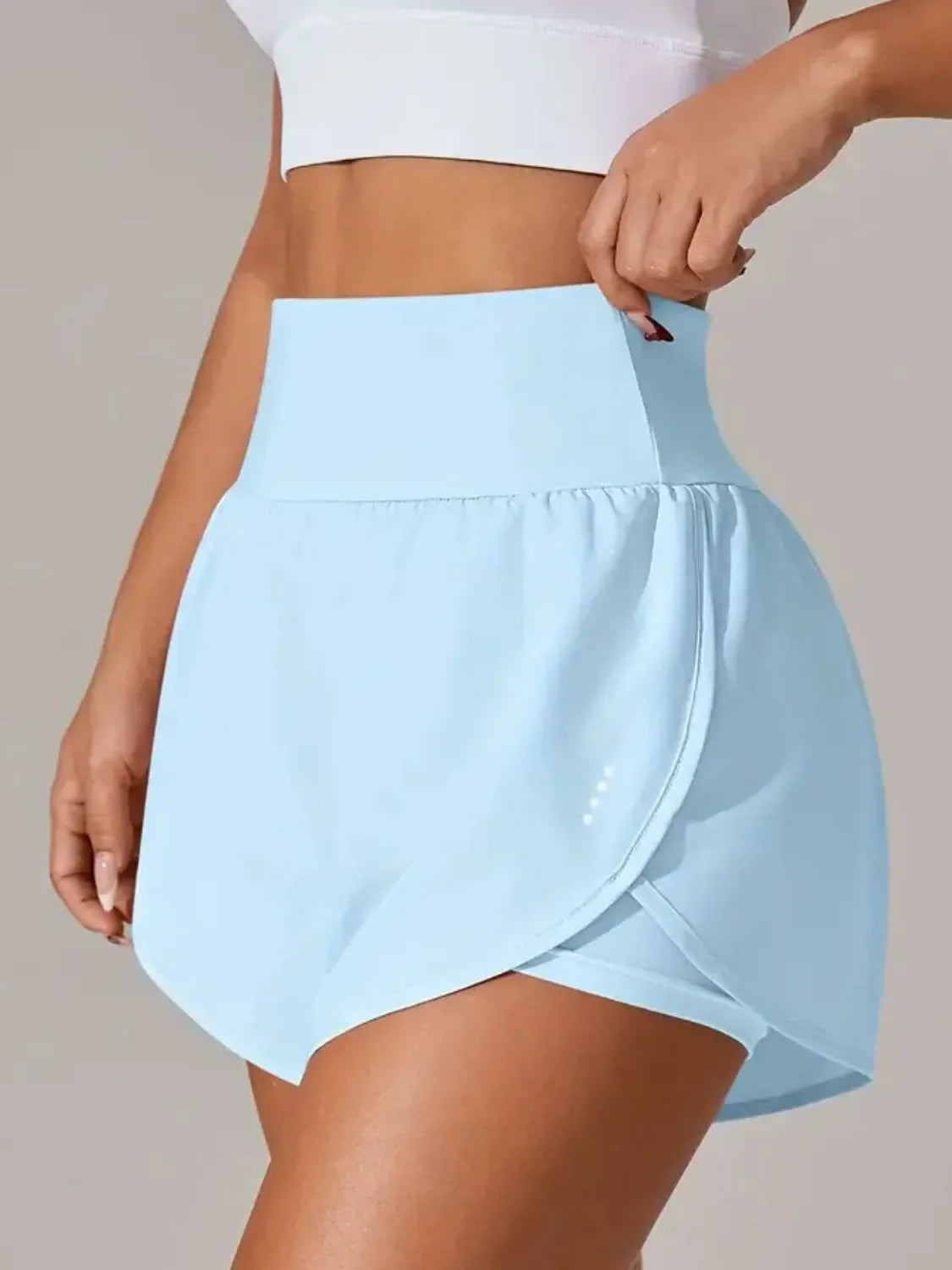 Pocketed High Waist Active Shorts For Daily Activities - Southern Shores Clothing