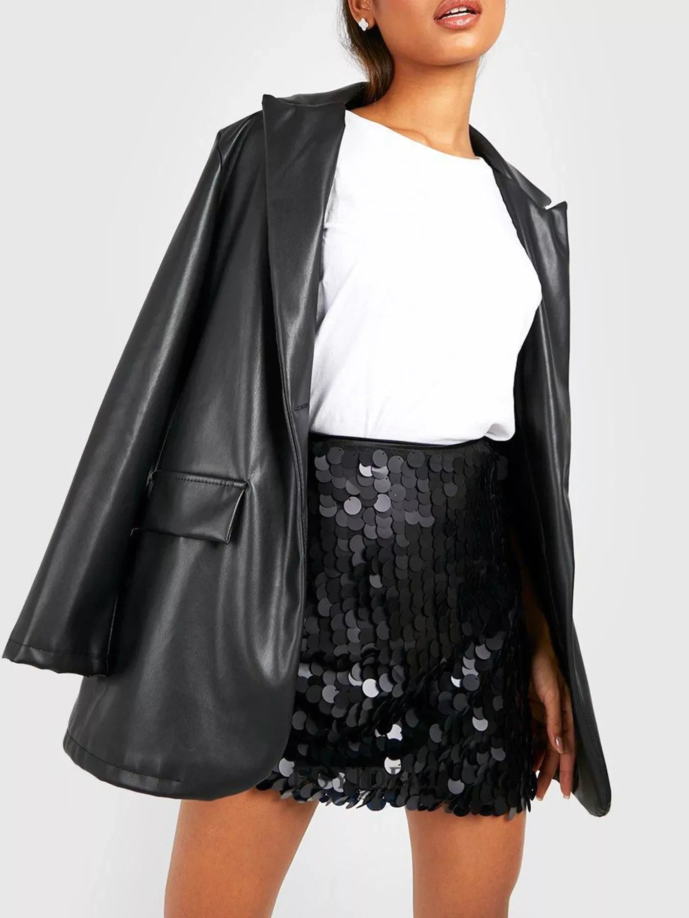 Nautical Sequin Mini Skirt With Lined Interior - Southern Shores Clothing