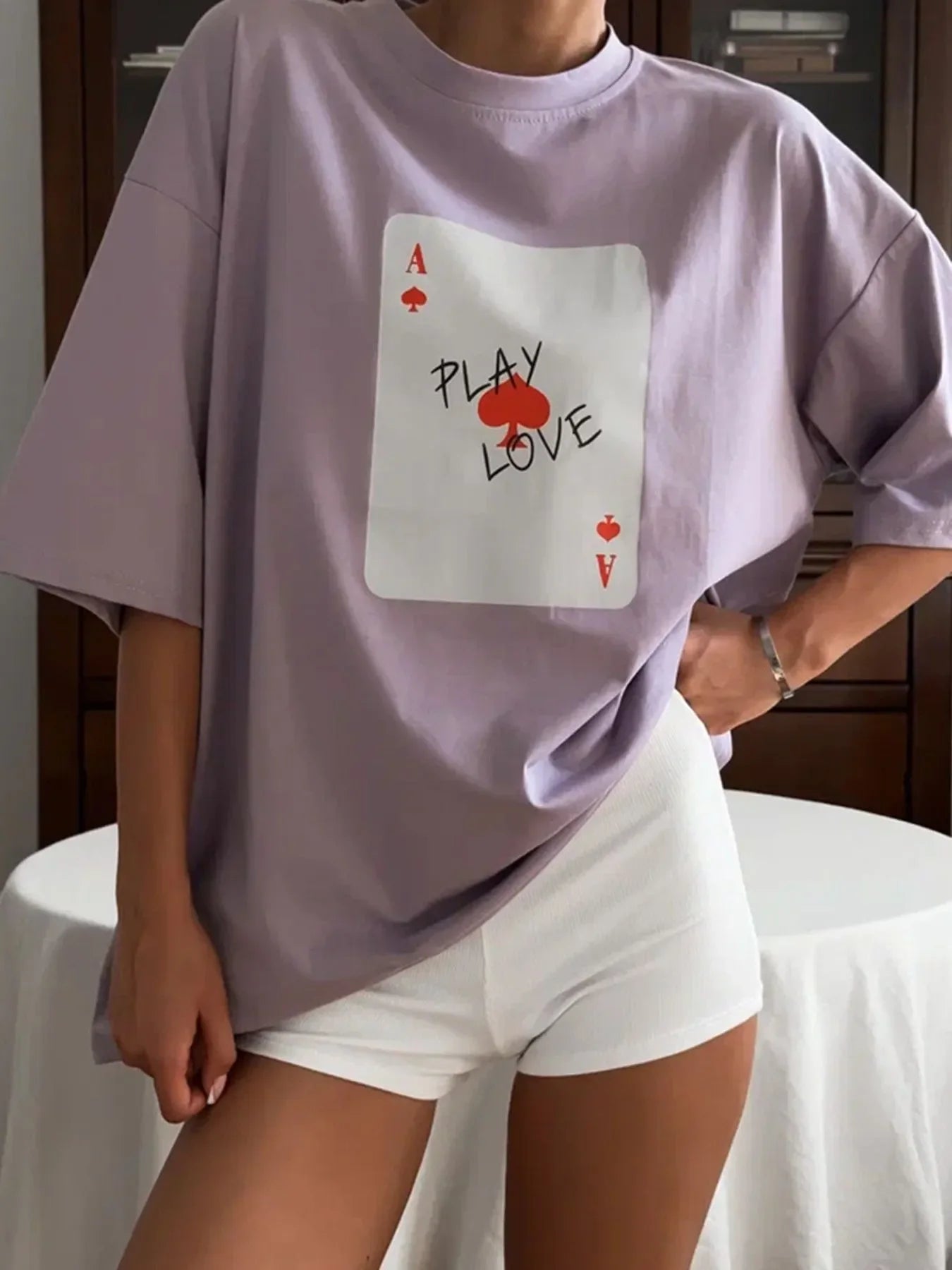Oversized Round Neck Short Sleeve Tee With Relaxed Fit - Southern Shores Clothing