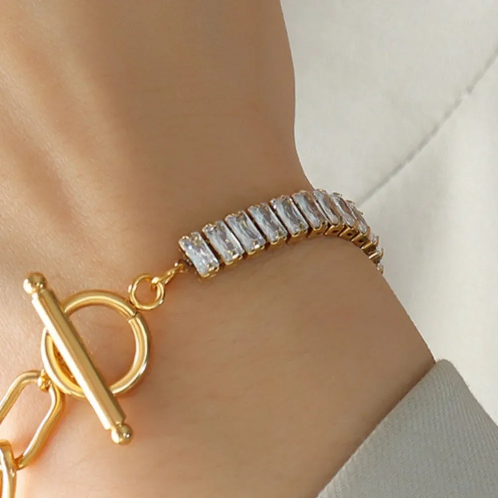 Zircon Titanium Steel Bracelet With Coastal Charm - Southern Shores Clothing