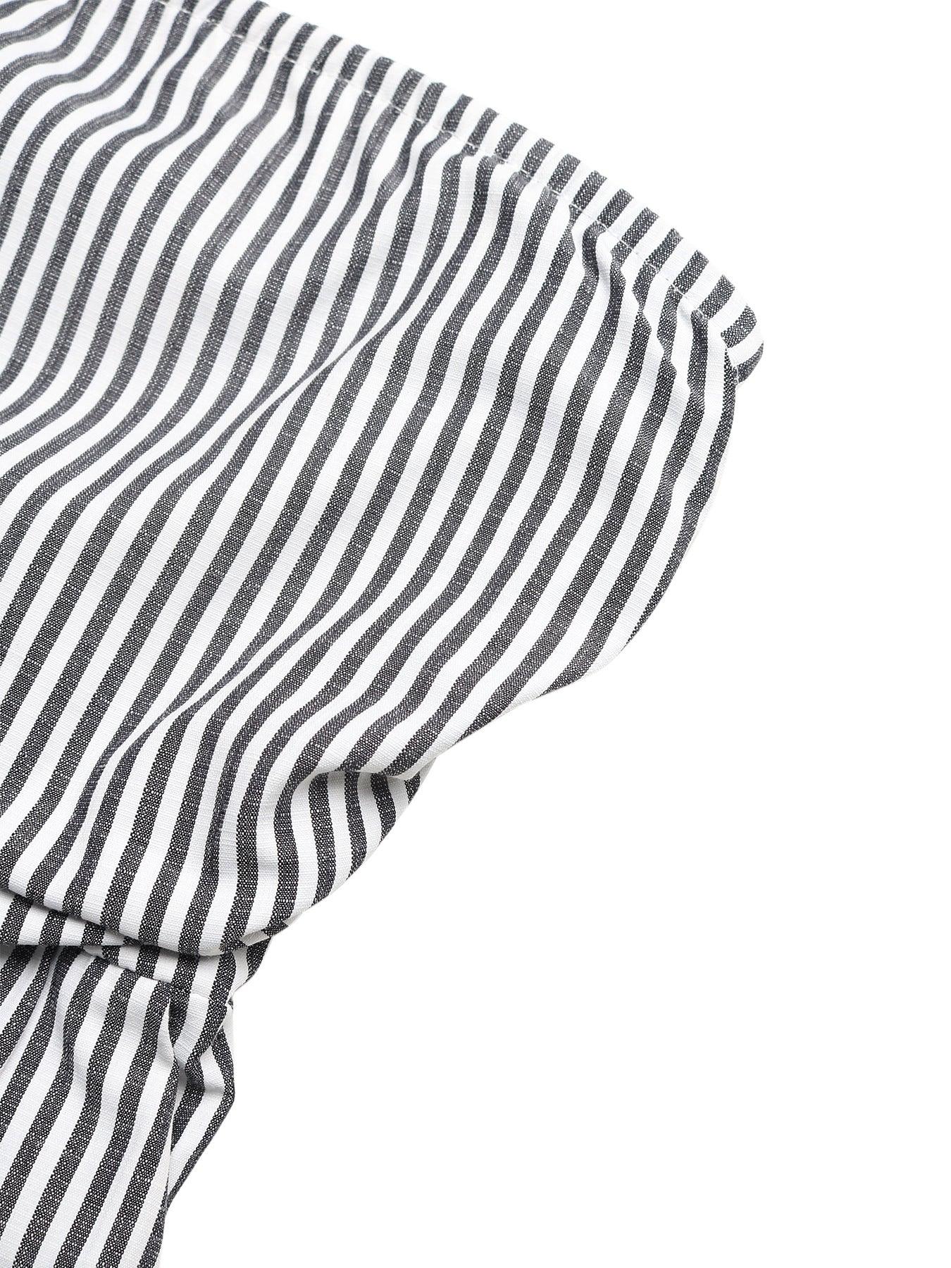 Striped Strapless Wide Leg Jumpsuit With Pockets - Southern Shores Clothing
