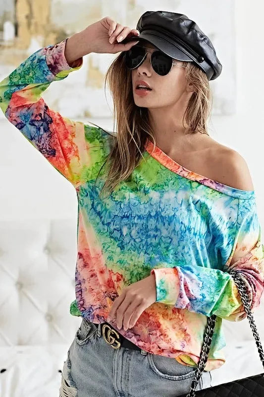 Tie Dye Soft Knit Jersey T Shirt For Outings - Southern Shores Clothing