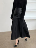 Patchwork Pleated Skirt With Contrast Panels - Southern Shores Clothing
