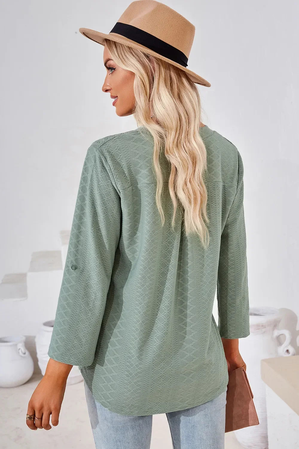 Notched Roll-Tab Sleeve T-Shirt - Southern Shores Clothing