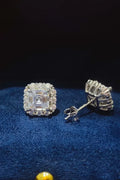 2 Carat Moissanite Sterling Silver Stud Earrings - Southern Shores Clothing
