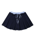 Velour Drawstring Pleated Mini Skirt Adjustable Waist - Southern Shores Clothing