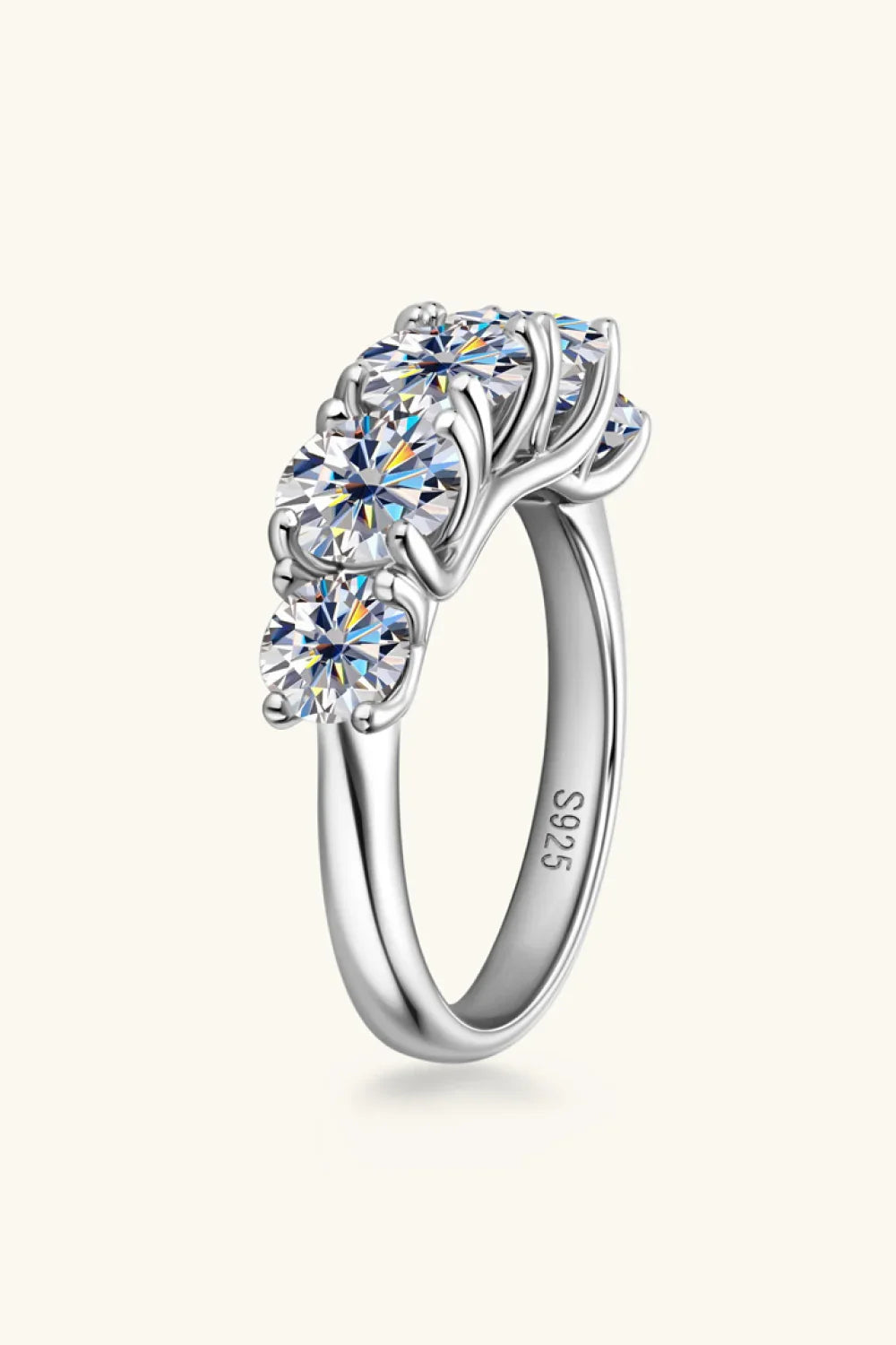 Minimalist 1 Carat Moissanite Sterling Silver Ring - Southern Shores Clothing