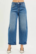 Relaxed Fit Slouchy Cropped Barrel Jeans - Southern Shores Clothing