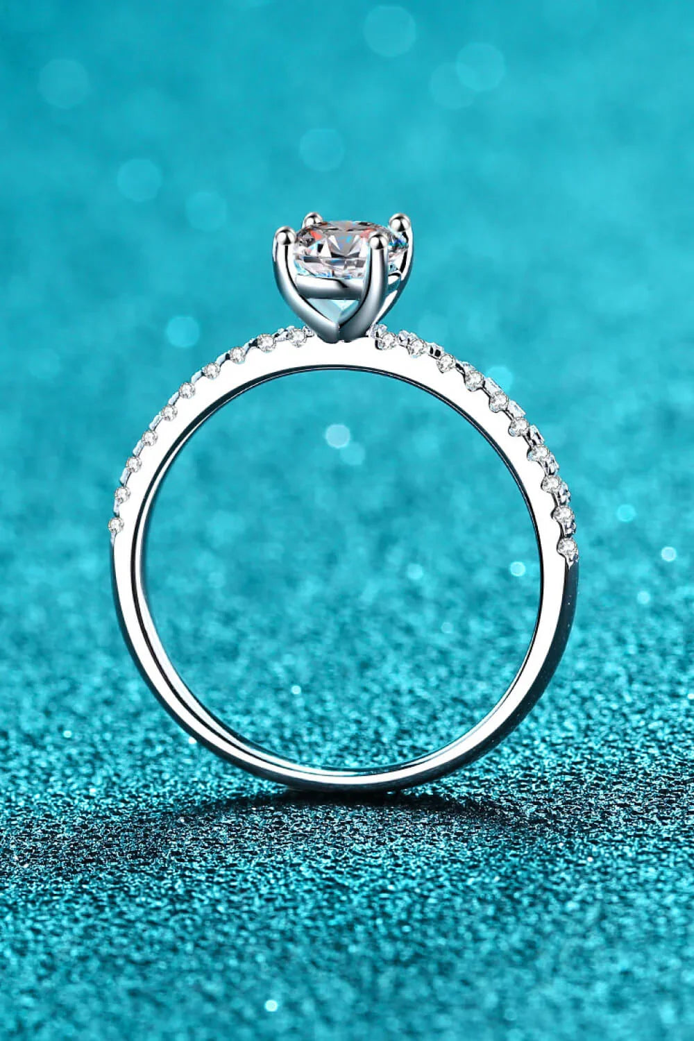 1 Carat Moissanite Sterling Silver Solitaire Ring - Southern Shores Clothing