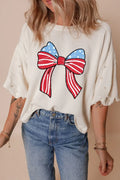 Coastal Graphic Puff Sleeve Tee For Everyday Wear - Southern Shores Clothing