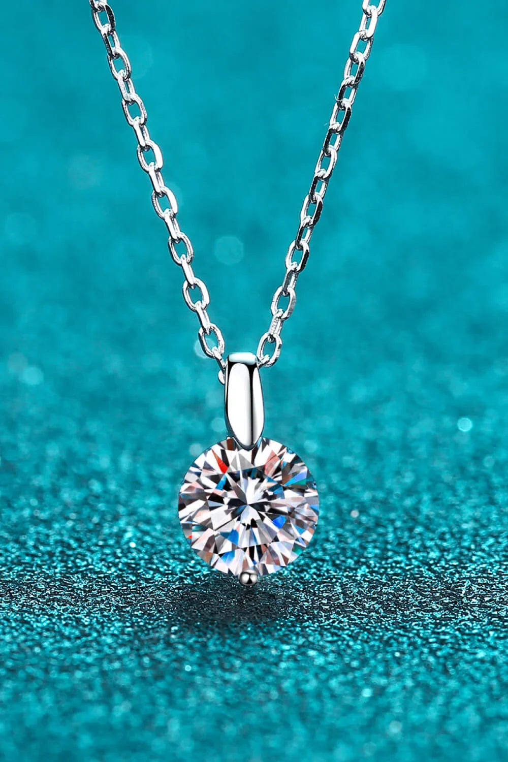 Coastal 2 Carat Moissanite Necklace In Sterling Silver - Southern Shores Clothing