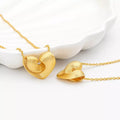18K Gold-Plated Adjustable Heart Pendant Necklace - Southern Shores Clothing