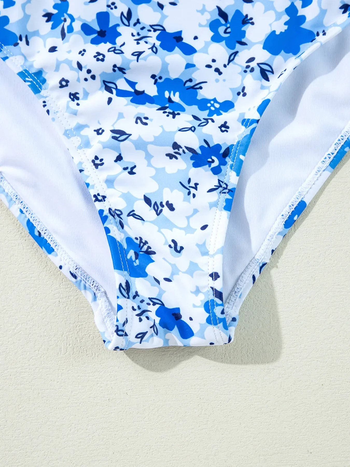 Floral Ruffled Lace-Up One-Piece Swimsuit - Southern Shores Clothing