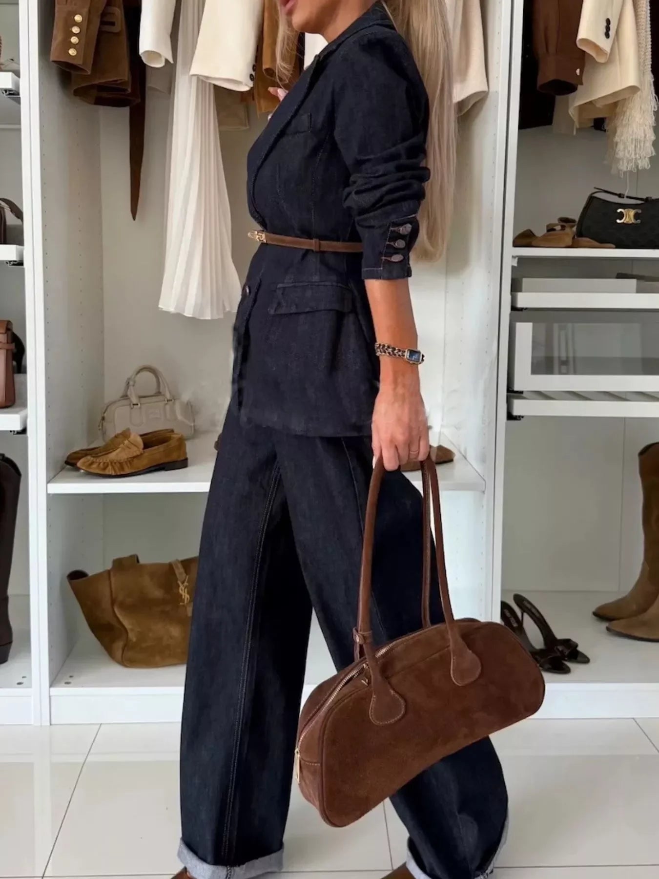 Nautical Inspired High-Waisted Wide-Leg Jeans - Southern Shores Clothing