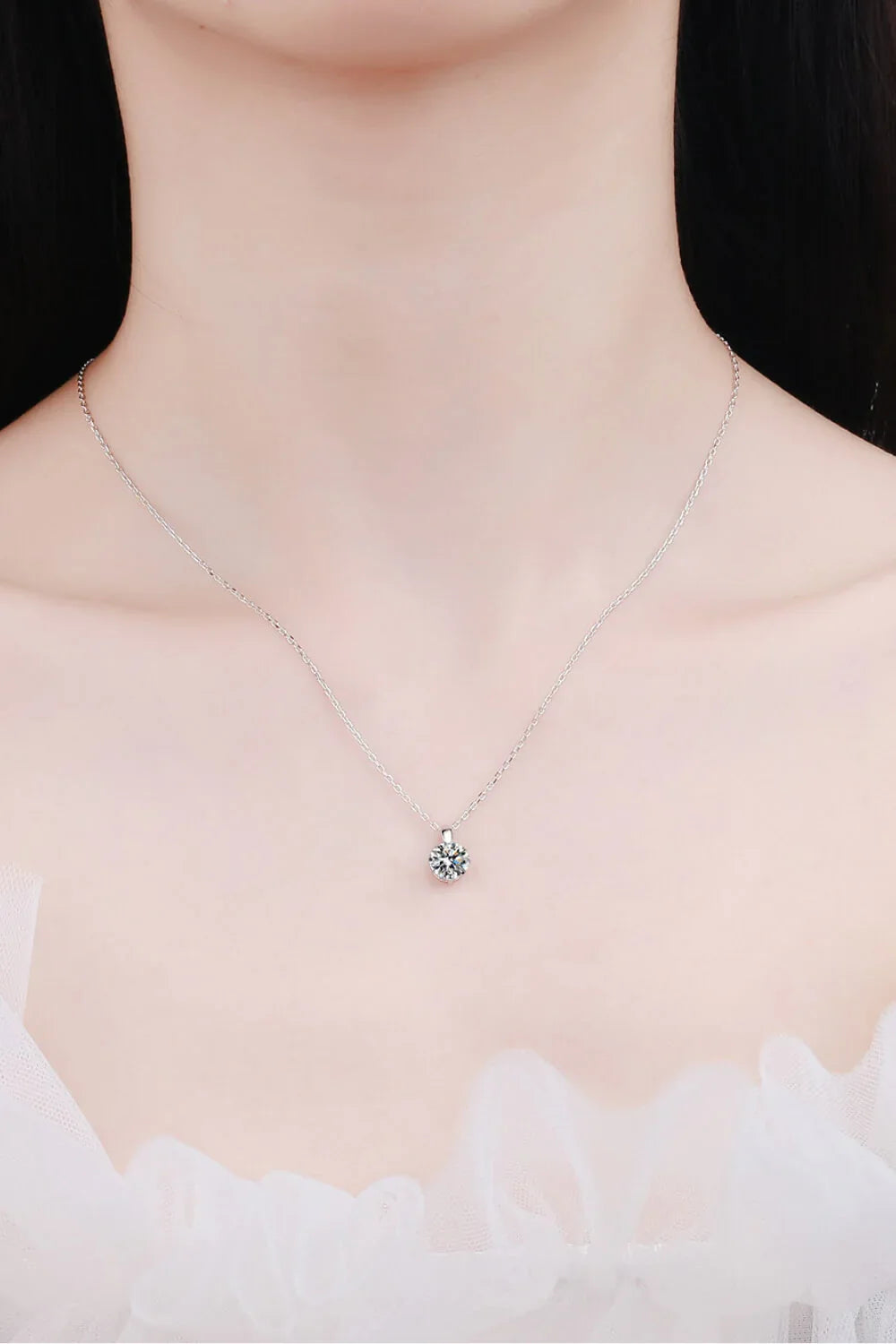 Coastal 2 Carat Moissanite Necklace In Sterling Silver - Southern Shores Clothing