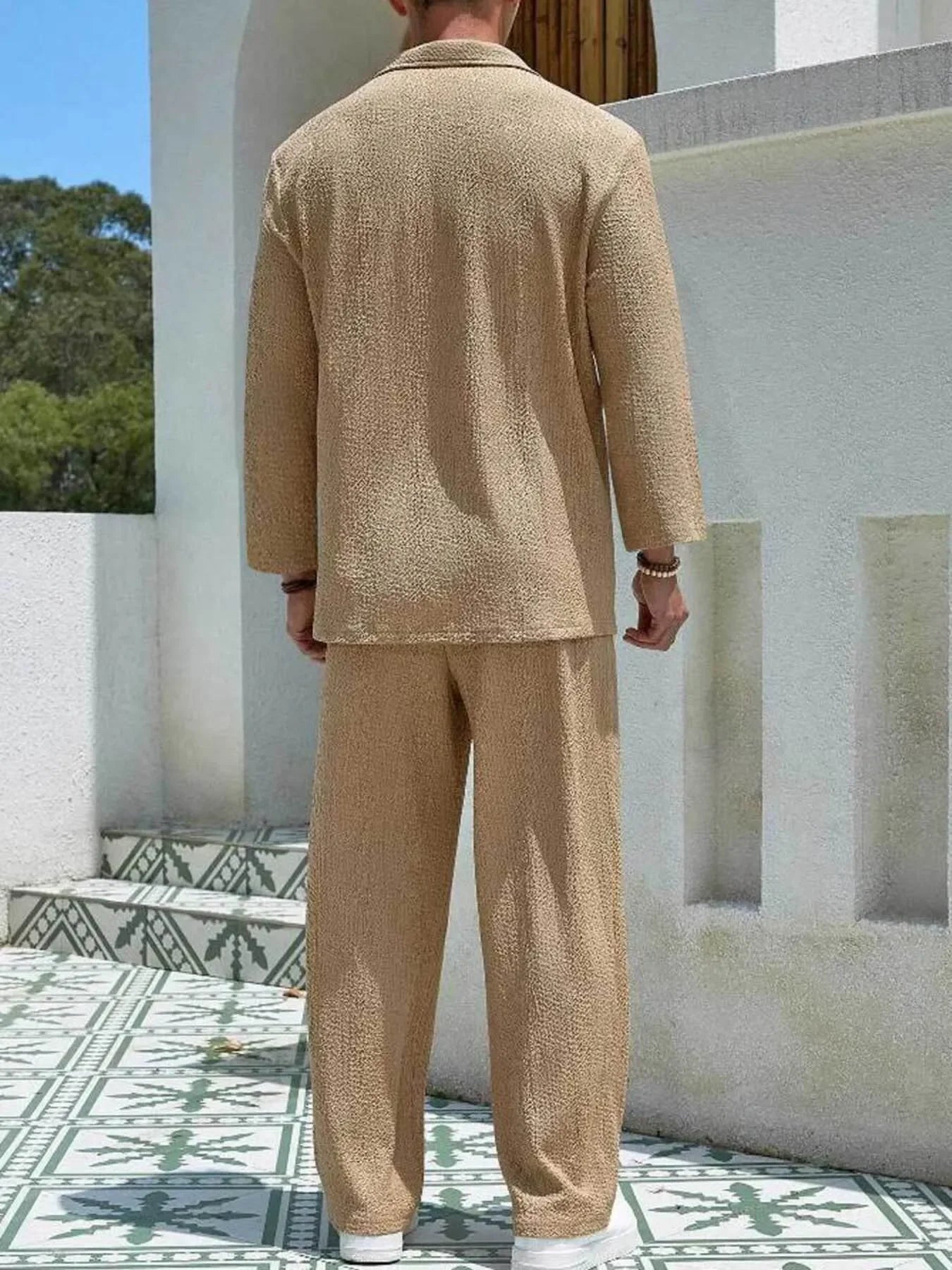 Men's Plus Size Long Sleeve Top and Pants Set - Southern Shores Clothing