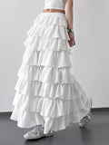Flowing Ruffle Layered Maxi Skirt With Draped Layers - Southern Shores Clothing