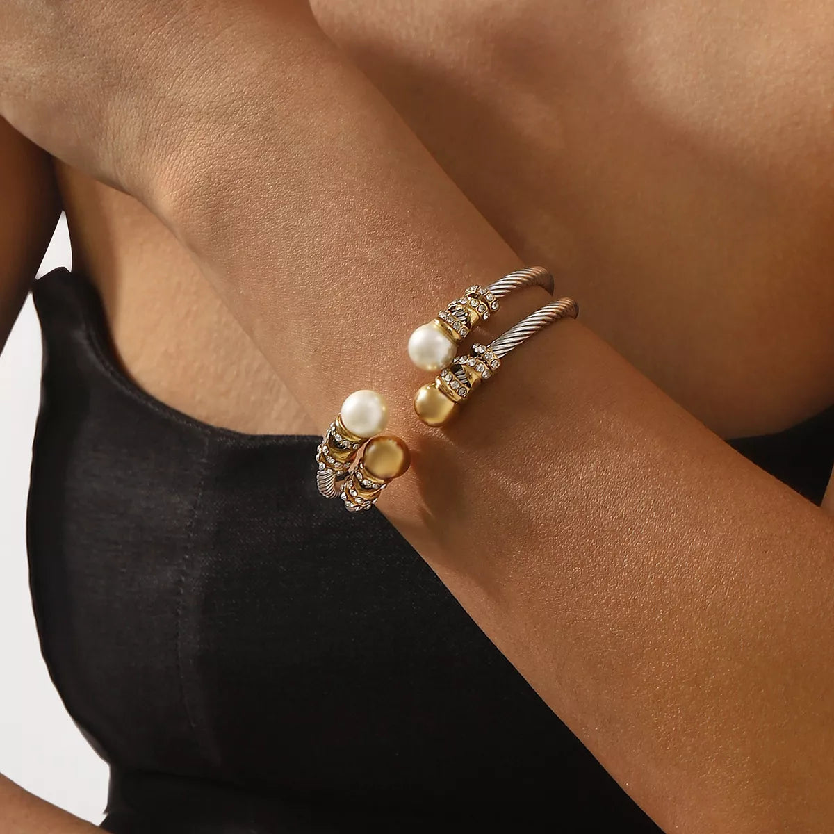 Southern Shores Synthetic Pearl Stainless Steel Bracelet