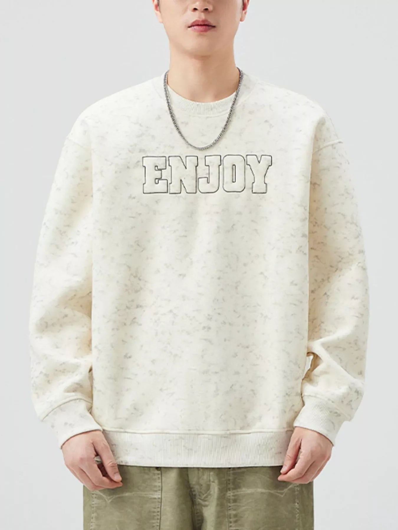Plus Size Round Neck Long Sleeve Sweatshirt - Southern Shores Clothing