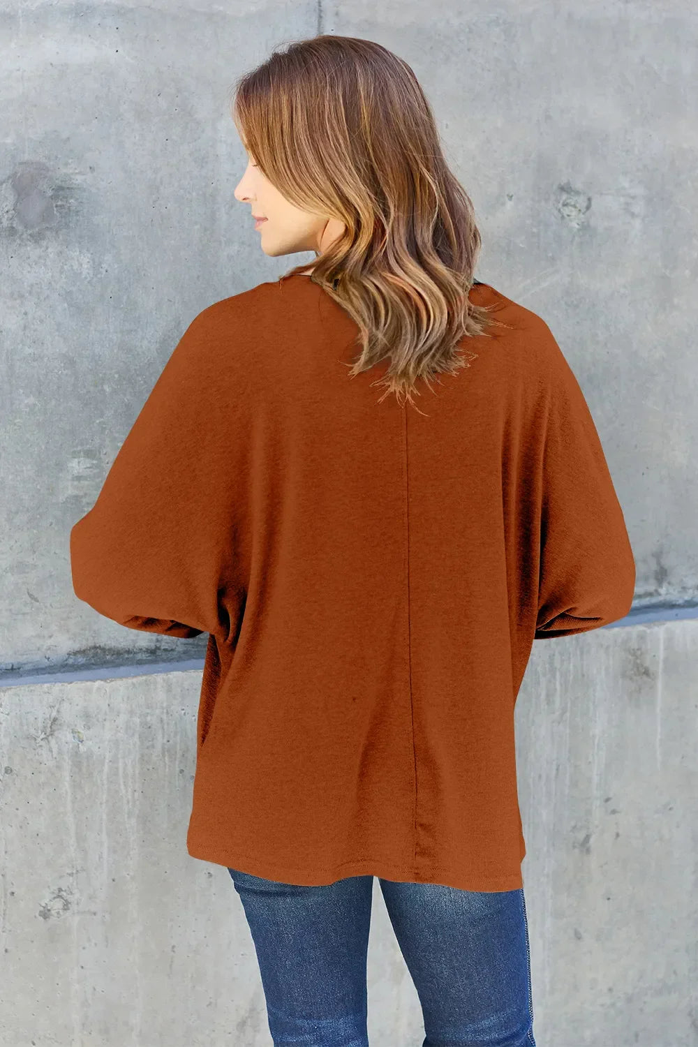 Basic Round Neck Long Sleeve T Shirt Top - Southern Shores Clothing
