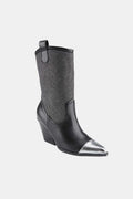 Chunky Heel Rhinestone Western Cowboy Boots - Southern Shores Clothing