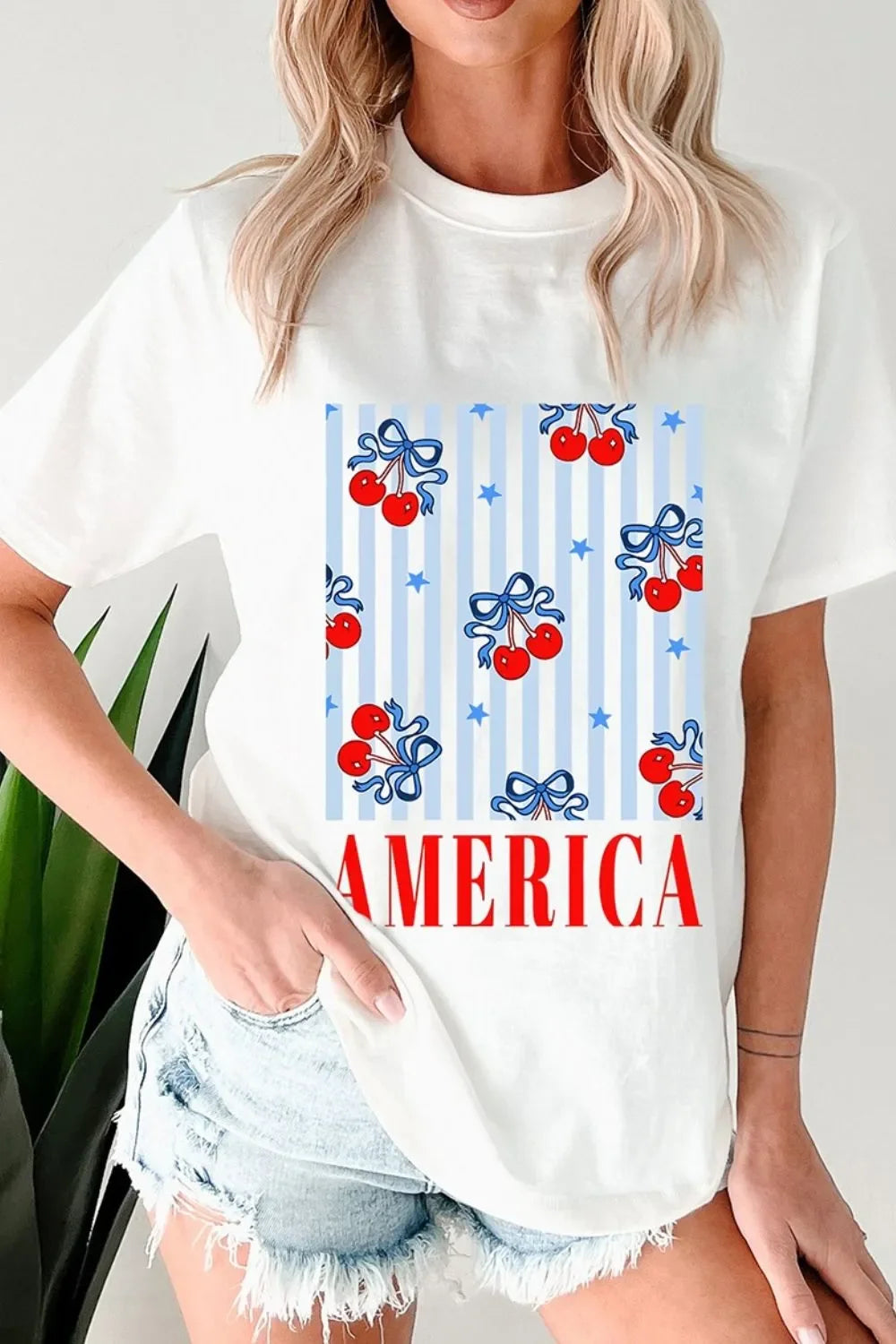 Patriotic America Graphic Crewneck T Shirt - Southern Shores Clothing