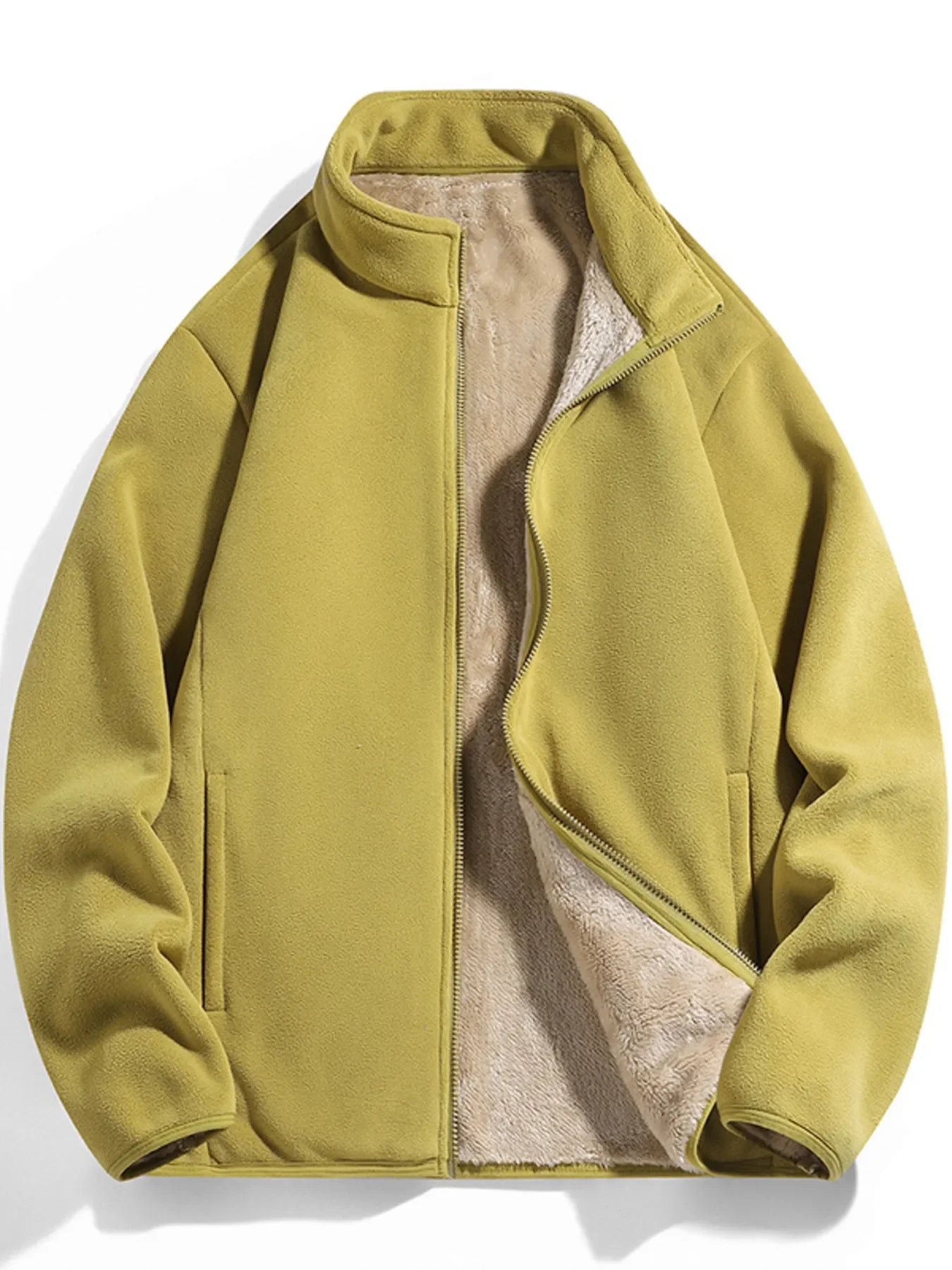 Plus Size Fleece Lined Zip Top With Pockets