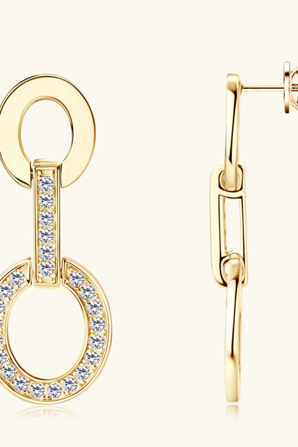 Platinum Plated Moissanite Sterling Silver Earrings - Southern Shores Clothing