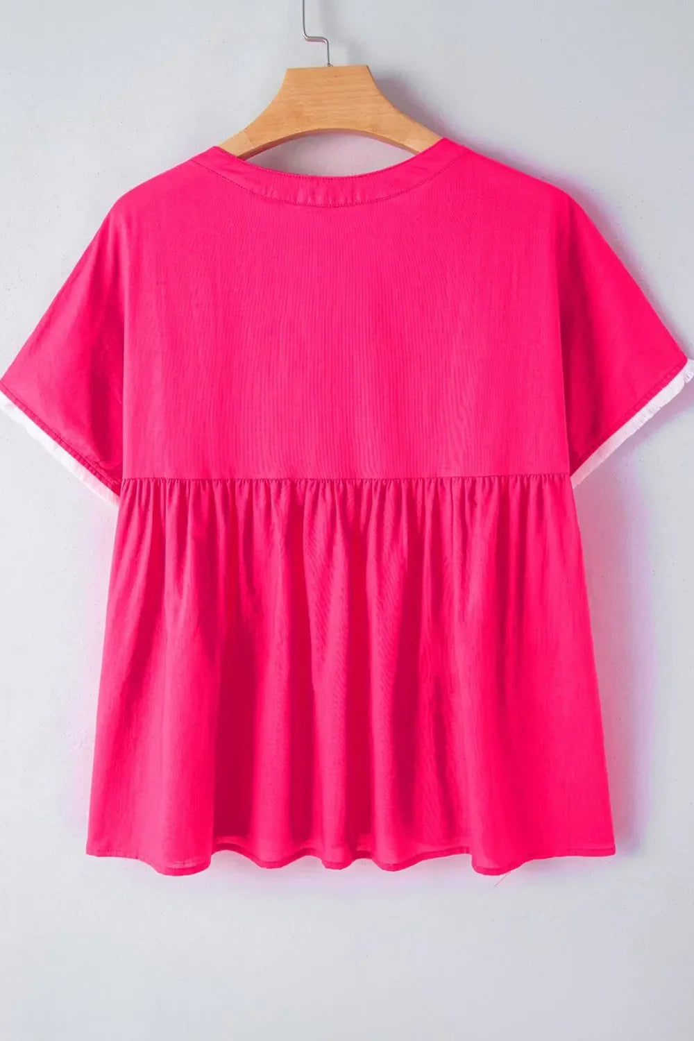 Geometric Embroidered Tassel Tie Neck Blouse - Southern Shores Clothing
