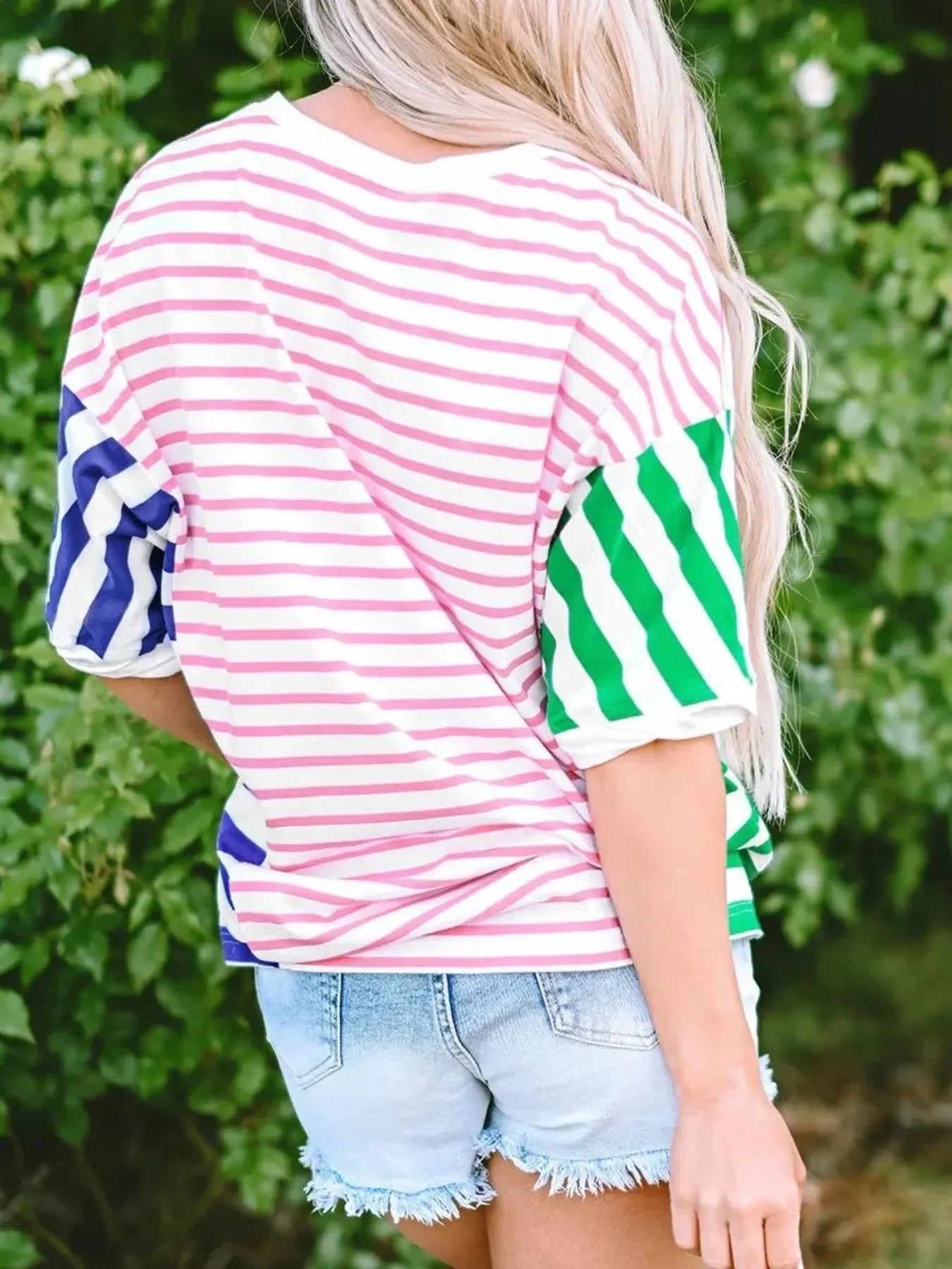 Striped Oversized T Shirt With Relaxed Fit - Southern Shores Clothing