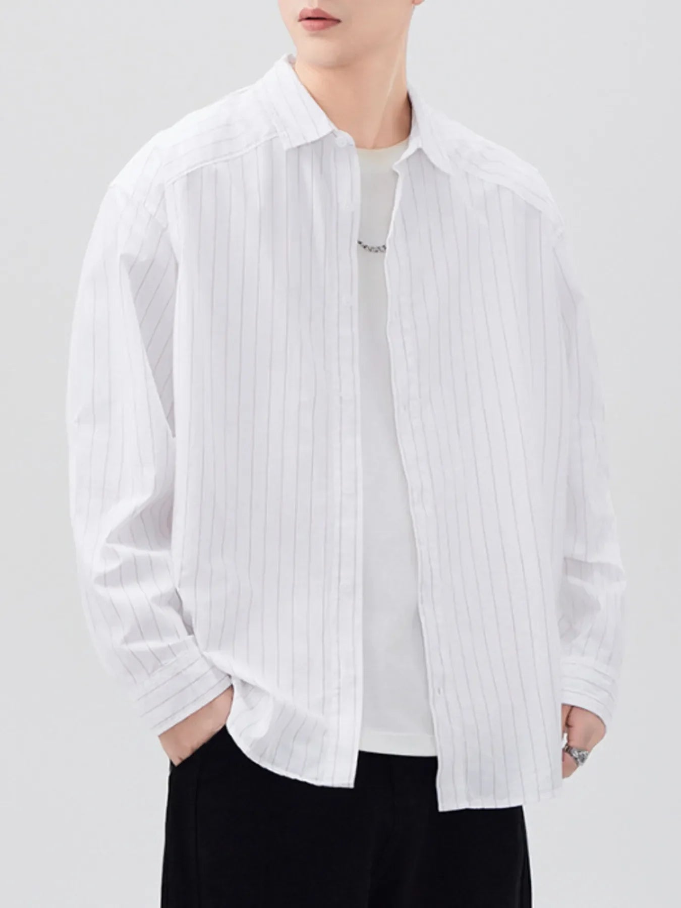 Striped Long Sleeve Button Up Shirt Plus Size - Southern Shores Clothing