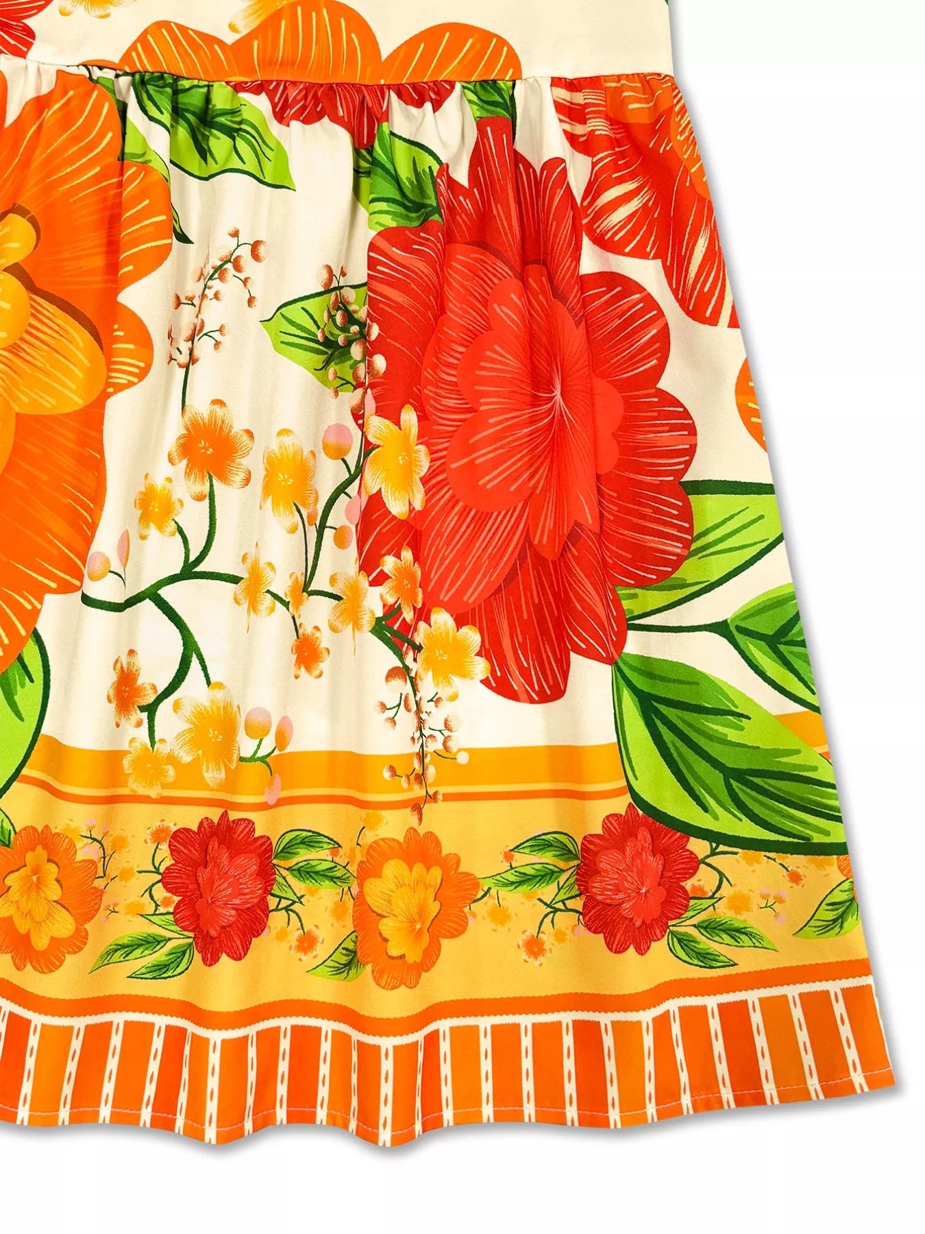 Floral Print V-Neck Maxi Dress Lightweight